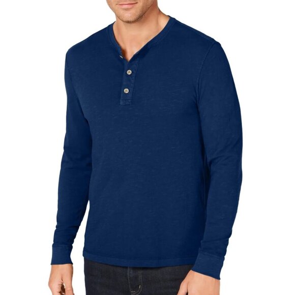 Lands' End Other - NWOT Lands' End Men's XL Navy Long Sleeve Henley Shirt 100% Cotton Ribbed Knit